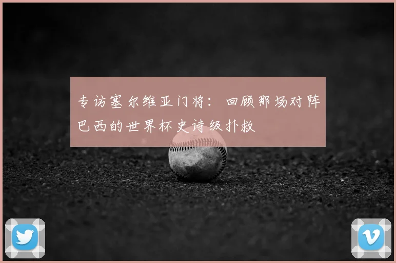 专访塞尔维亚门将：回顾那场对阵巴西的世界杯史诗级扑救